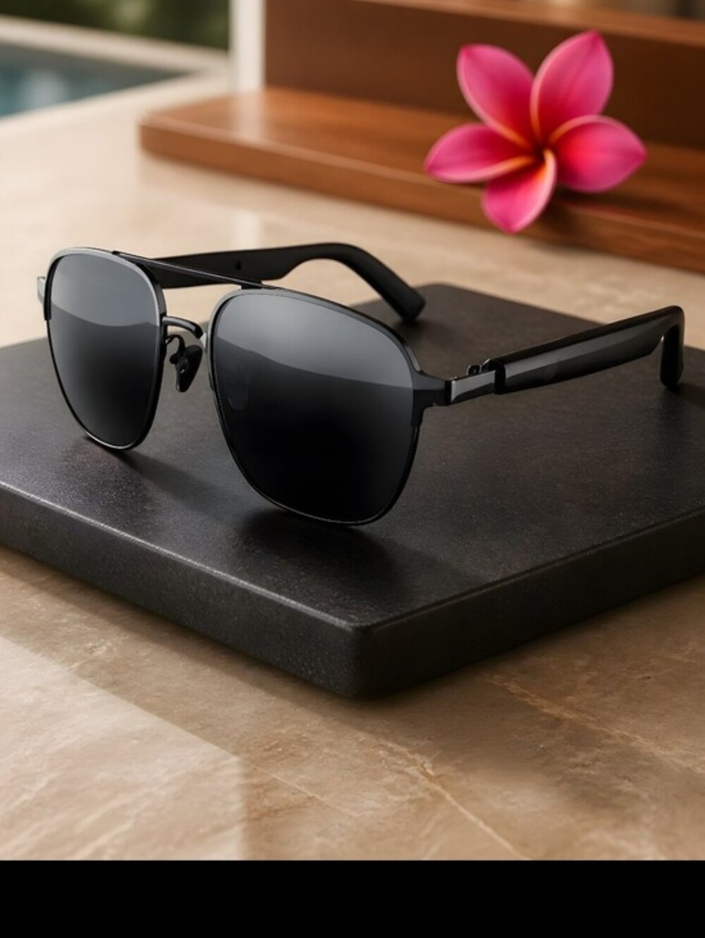 NWT DMES Smart Audio Sunglasses Bluetooth Open Ear Calls Translation Black - Picture 6 of 17